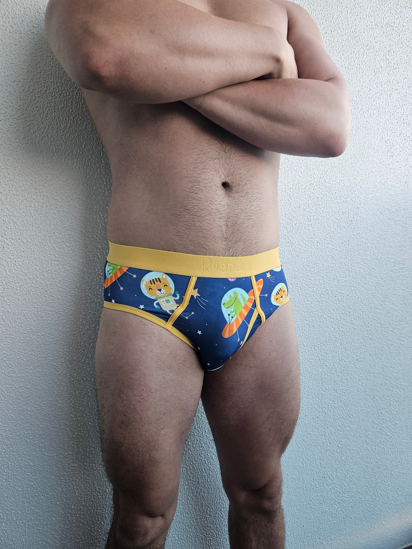 Men's ABDL/Toddler Style Cartoon Space Design Briefs