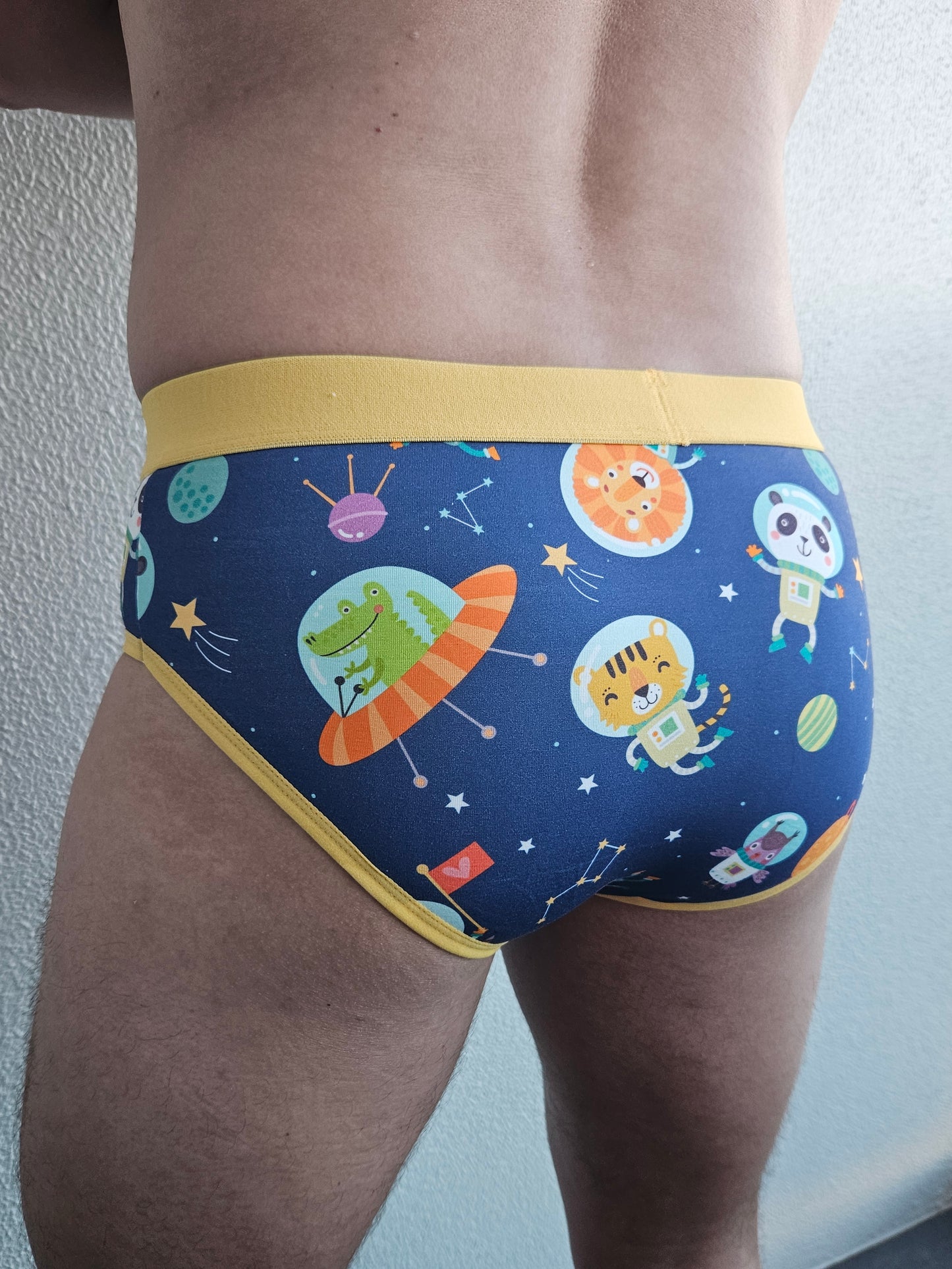 Men's ABDL/Toddler Style Cartoon Space Design Briefs