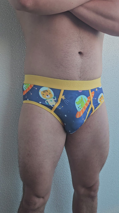 Men's ABDL/Toddler Style Cartoon Space Design Briefs